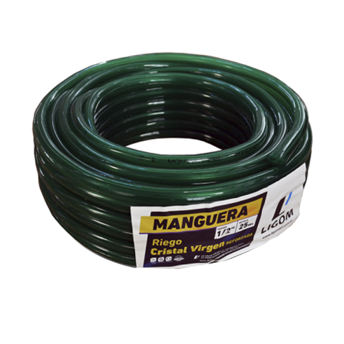 MANGUERA RIEGO CRISTAL VERDE 1/2" X METRO