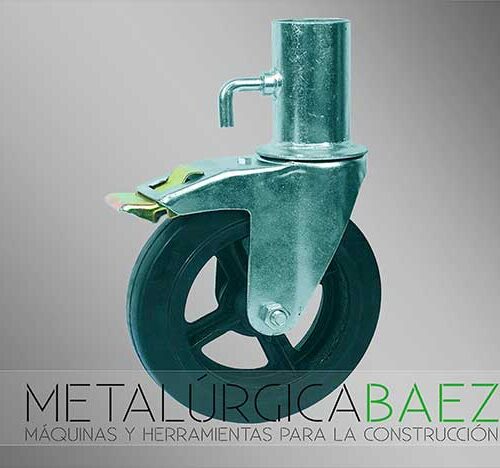 RUEDA HORQUILLA PARA ANDAMIOS CON FRENO 150 MM